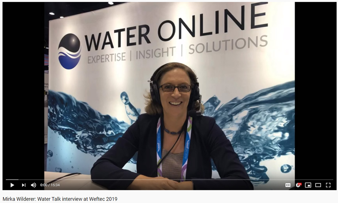 米尔卡·怀尔德（Mirka Wilderer）博士:2019年Weftec水的Water Talk专访